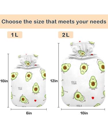 NAANLE YOGA Avocado Hot Water Bottle 1L - Transparent Heat & Cold Therapy for Pain Relief - Buy Online on GoSupps.com