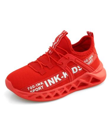 700-ink sports shoes young sneakers children running shoes breathable sneakers running street running shoes outdoor children's shoes light EU26-39 38 EU red