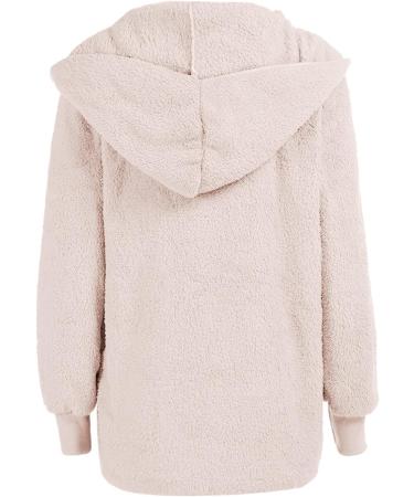Shop Hanxiulin Oversized Plush Hoodie Jacket - Women s Winter Fleece Coat in Pink | Stylish & Cozy Quilted Warmth - Buy Online on GoSupps.com