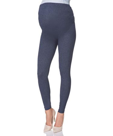 SoftSail Maternity Leggings | Cotton Pregnancy Pants with Belly Support | High Waisted Stretchy Trousers | Over Bump for Comfort | 18 Denim - Maternity Clothes for Women - Buy Online on GoSupps.com