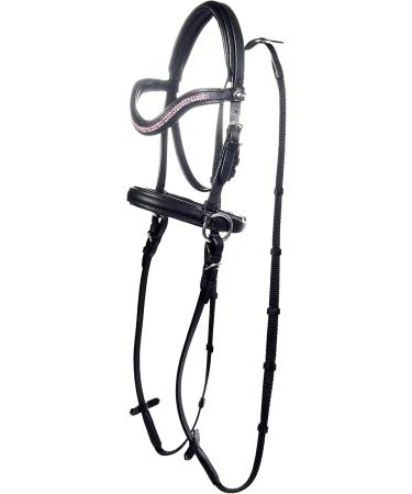 HKM 9209 Funny Horses Bracelet & Shetty Bundle - Black/Pink Toy Bridle & Rosa Plaster Box 8-Part Set - Buy Online on GoSupps.com