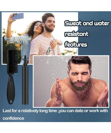 Beard Filling Pen - Waterproof Beard Comb 4 Point Pencil Long Lasting Coverage Paint Pen Natural - Buy Online on GoSupps.com