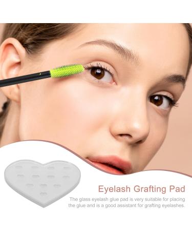 Angoily Support en Verre C ur pour Colle Faux Cils Petit Format Transparent Palette Porte-colle Professionnel Salon Extensions Yeux - Buy Online on GoSupps.com