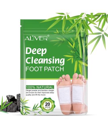 Deep Cleansing Foot Patches with Natural Bamboo Vinegar - Stress Relief & Deep Sleep (20 Pack) | International Shipping Available - Buy Online on GoSupps.com