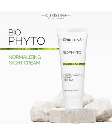 Buy CHRISTINA Bio Phyto Normalizing Night Cream - Hyaluronic Acid & Vitamin E for Oily/Combination Skin - Stress Reducing & Barrier Strengthening - 75ml - International Shipping Available - Buy Online on GoSupps.com