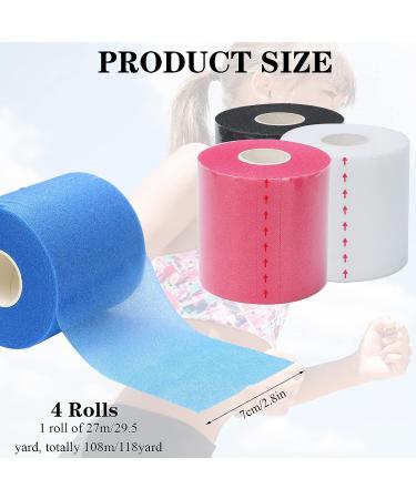 Colorful 4 Rolls Underwrap Athletic Foam Tape | 2.5 x 30 Yards | Pre Wrap for Ankles, Wrists, Hands, Knees | Sports Foam Underwrap - Buy Online on GoSupps.com