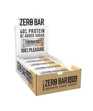 Biotechusa zero bar protein snack - sugar arm & lactose -free |Crispy texture |Delicious flavors |Ideal for diets & workouts 20 * 50 g chocolate chip cookies