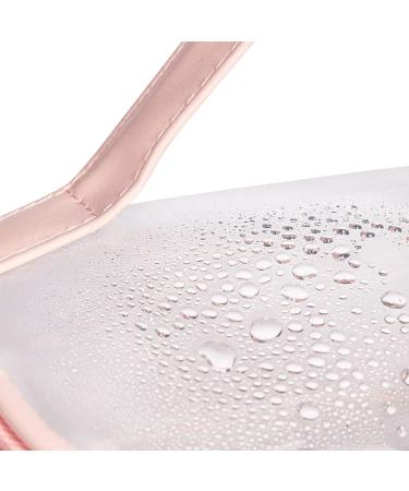 Heavy Duty Waterproof Clear Cosmetic Bag - Pink Travel Makeup & Toiletry Organizer - Buy Online on GoSupps.com