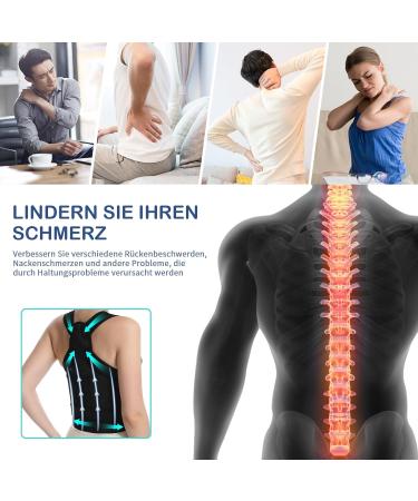 Premium Back Straight Keeper Posture Correction for Men & Women | Adjustable & Breathable Back Support Belts | Pain Relief Trainer Black M - Buy Online on GoSupps.com