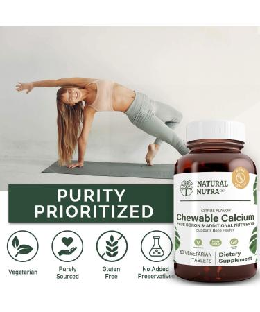 Natural Nutra Chewable Calcium Supplement for Bone & Muscle Health - 60 Tablets - Buy Online on GoSupps.com