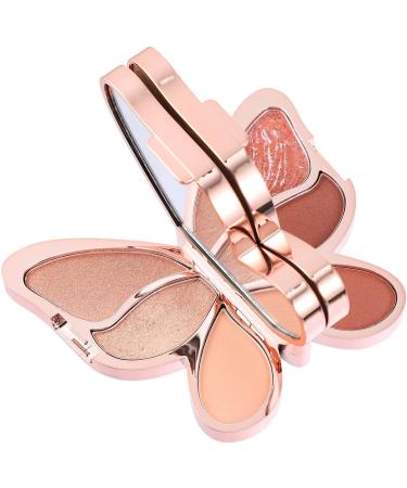 Gokame 6 Colors Butterfly Eyeshadow Palette eyeshadow Palette Makeup Matte Shimmer 6 Colors Makeup Eye Shadow Powder Long Long Lasting Waterproof (#01)