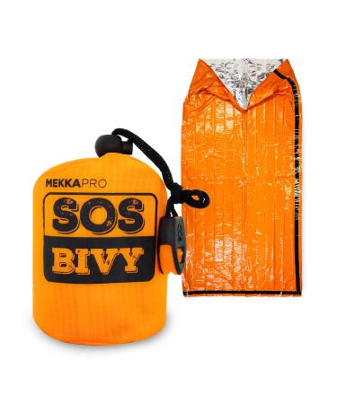 MEKKAPRO SOS Emergency Thermal Bivy Sleeping Bag with Survival Whistle, Survival Bivvy Sack, Mylar Emergency Blanket