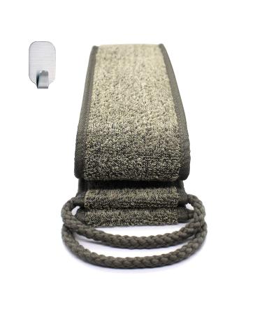 Loofah Back Scrubber, 50 Inch Extra Long Natural Flax Exfoliating Back Scrubber for Shower for Men Women, Deep Clean & Invigorate Your Skin, with Wall Hook - Buy Online on GoSupps.com