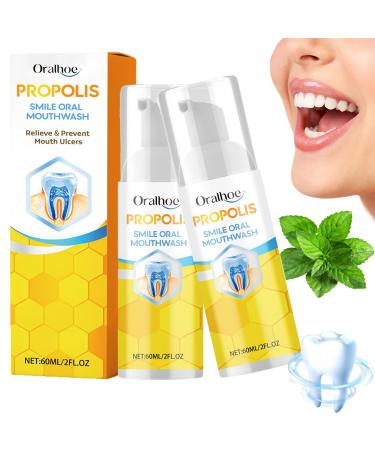 Propolis smile mouthwash mouthwash for the teeth toothpaste foam propolis mouth water from Bee tartar removal tooth whitening elimination of bad breath (2 pieces)
