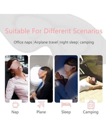 Buy 3D Sleep Mask - 100% Light Blocking Eye Mask with Adjustable Strap - Memory Foam Night Blindfold for Women - Pink Color - Buy Online on GoSupps.com