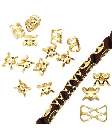 Naiska 20PCS Loc Snake Hair Jewelry for Women & Men - Gold & Silver Hair Beads, Coils, Clips, Rings, Cuffs - DIY Decoration - Buy Online on GoSupps.com