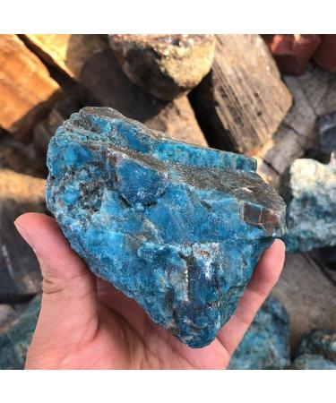 Crystal Natural Raw Crystals Stones Blue Apatite Rough Stone 100g-500g 1pc Can be Used for Home Collections (Color : 1pc 185g-250g) - Buy Online on GoSupps.com