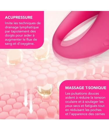 FOREO Eye Revive IRIS 2 Set - Masseur yeux drainage lymphatique + Masque yeux hydrogel hydratant 60 pc- Soin contour anti-cernes et poches - Soin contour Rose - Buy Online on GoSupps.com