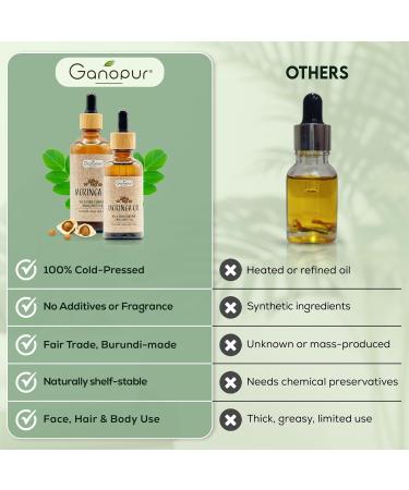 Panda BVBA Moringa Oil AntiAging Highest Quality 100 Natural & Cold Pressed Hydration & Shine for Face Skin and Hair 100 ml - Buy Online on GoSupps.com