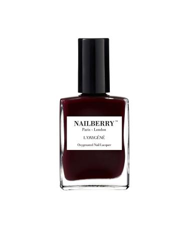 Nailberry L'Oxyg n Oxygenated Nail Lacquer | Noirberry 15 ml | Polish for a Healthier Manicure & Long Lasting Colour | 12-Free Vegan Halal Cruelty & Gluten Free