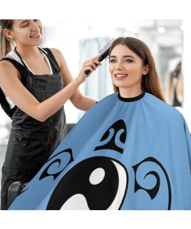 Sea Turtle Yin Yang Custom Barber Cape Waterproof Hair Cutting Capes Apron Accessories with Adjustable Snap Closure - Buy Online on GoSupps.com