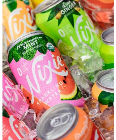 Nixie Sparkling Water Lime Ginger 12 fl oz Cans 24 Pack - Organic, Non-GMO, 0 Calories, Sugar, Sodium - Buy Online on GoSupps.com