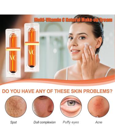 Multi-Vitamin C Natural Make-up Cream Five Vitamin C Tone-Up Cream Five Vitamin C BB Cream Vitamin C Face Serum Moisturizer Cream Vitamin C Tone-Up Lazy Concealer Face Cream (1PCS) - Buy Online on GoSupps.com