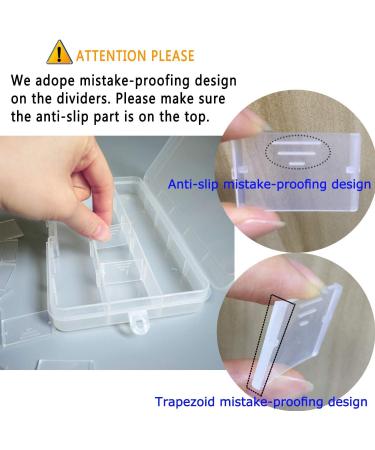 DUOFIRE Adjustable Plastic Organizer Container Storage Box with 15 Grids - 4 Pack, Ideal for Jewelry, Beads, Earrings, Fishing Hooks, Small Accessories - Buy Online on GoSupps.com