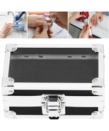 Efficient Nail Drill Bit Storage Box with Multi Hole Capacity Durable Construction Transparent Flip Cover for Salon Nail Grinding Head (Black) - Buy Online on GoSupps.com
