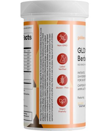 GLDN Berberine Advanced Absorption - 200mg Dihydroberberine DIM Chromium Picolinate & Probiotics for Digestive Support - Vegan - 60 Capsules - Buy Online on GoSupps.com