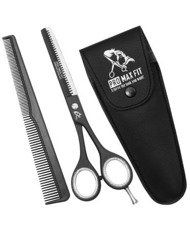 ProMaXFit Professional Hair Thinning Scissors Shears Premium Stainless Steel 6.5'' Hair Scissors Sharp Barber Hairdresser ScissorsSalon/Home/Men/Women/ Kids (Hair Thinning Scissor) Black (aa-101) Thinner Scissors