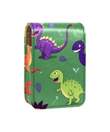 Travel Lipstick Organizer Case Lipstick Case Portable Makeup Bag With Mirror Dinosaur Cartoon Monster A873a3dgwp