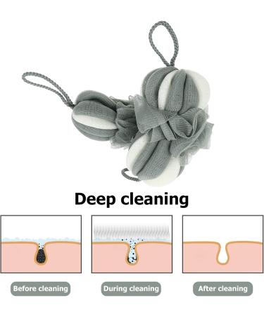 Buy 2pcs Long Cartoon Bath Flower Foaming Shower Balls | Adorable Bubble Bath Scrubber Sponges for Effortless Cleaning - International Shipping Available - Buy Online on GoSupps.com
