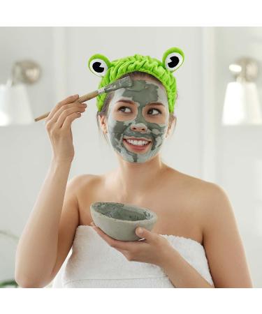 Frog Hair Band 2-Pack - Cute Green Headband for Girls & Women | Elastic Hair Accessories for Face Washing, Yoga, and Beauty Skincare - Buy Online on GoSupps.com