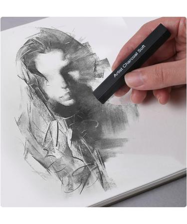 ANNECOSK 6 Pack Compressed Charcoal Sticks for Drawing - Soft, Medium, and Hard Grade Sketching Tools - Buy Online on GoSupps.com
