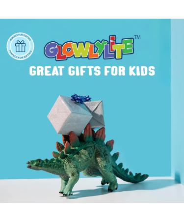 GLOWLYLITE - Colorful Dino Bath Bombs for Kids with Surprise Dinosaur Inside - Bubble Bath Gift with XL Toys and Stickers Included - Buy Online on GoSupps.com