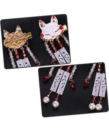 SHOWERORO 1 Pair Fox Tassel Clip Women Tassel Hair Clip Tassel Animal Hair Clip Chinese Tassel Hair Clip Chinese Tassel Hairpin Dangle Tassel Hair Clip Tassel Hairpin Tassel Barrette - Buy Online on GoSupps.com