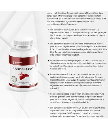 INSPORT Nutrition - Liver Support - Highly dosed liver complex with artichoke milk thistle inositol NAC green tea - 90 vegan capsules - Over 3 months stock - Vegan - Buy Online on GoSupps.com