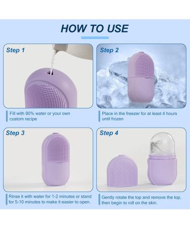 TaShow Ice Roller for Face - 2 Pack Silicone Massage Cube & Ice Mold for Brightening Pore Shrinking (Green & Purple) - International Shipping Available - Buy Online on GoSupps.com