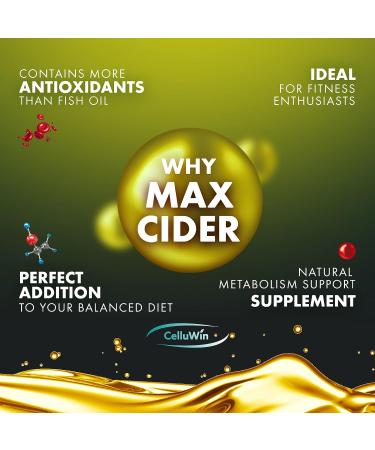 MAXCider Apple Cider Vinegar Capsules with Spirulina | Non-GMO ACV Pills for Weight Management | Metabolism Support Supplement - 90 Capsules - Buy Online on GoSupps.com