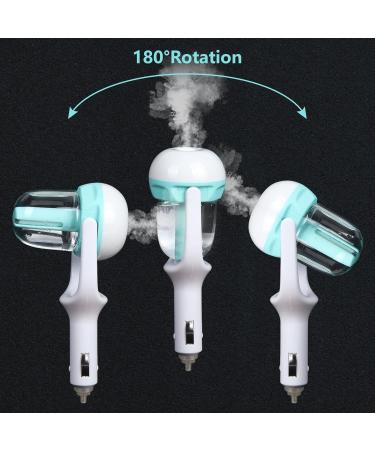 XSUPER Car Humidifier Aromatherapy Essential Oil Diffuser Portable Mini Purifier Aroma Freshener Diffuser with 180 Degree Rotation 12V 1.5W Personal Car Purifier Humidifier (Blue) - Buy Online on GoSupps.com