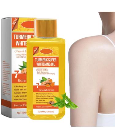 Turmeric Body Whitening Oil 100ml, Turmeric Super Whitening Oil, Body Whitening Oil, Whitening Slow-Aging Firming Removing Black Spots