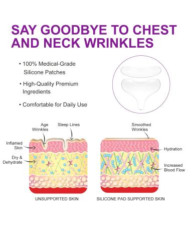 Anti-Fold Pavement Cleavage Silicone Pads - Reusable Neck Wrinkle Remover for Breast Lines & Neck Folds - Buy Online on GoSupps.com