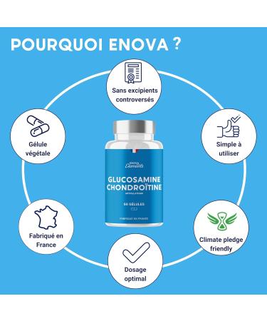 GLUCOSAMINE + CHONDROITIN | Painful joints Mobility | 60 capsules | Dietary supplement | Made in France | Glucosamine chondroitin - Buy Online on GoSupps.com