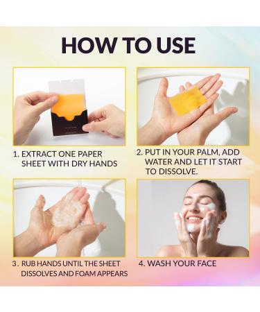 VALITIC Kojic Acid Dark Spot Remover Paper Soap - Travel Size - 300 Dissolvable Sheets - Acne & Dark Spot Treatment with Vitamin C, Retinol, Collagen & Turmeric - 3 Pack - Buy Online on GoSupps.com