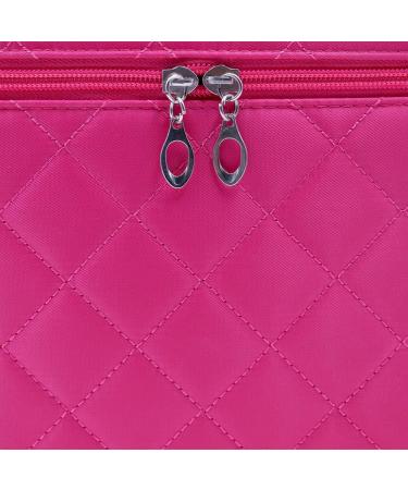 Large Waterproof Makeup Bag for Women - Black & Red Cosmetic Storage Organizer - Travel-Friendly Cosmetic Bag - Buy Online on GoSupps.com