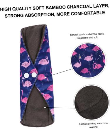 Washable Cloth Menstrual Pads Set | Reusable Light Incontinence & Menstrual Liners | Charcoal Fibre | Purple Napkin Towels - Buy Online on GoSupps.com
