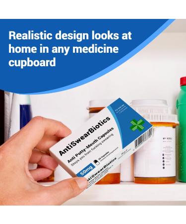 AntiSwearBiotics - Funny Rude Joke Prank Pill Box Swear Jar Secret Santa Gifts Men Funny Gifts for Men Funny Gifts for Women Stocking Fillers Women Secret Santa Gifts Under 10 pounds - Buy Online on GoSupps.com
