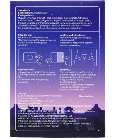 20 Pcs Sleep Patches for Adults Easy to Use That Last All Night Long-Lasting Night Comfort for Men and Women - Buy Online on GoSupps.com