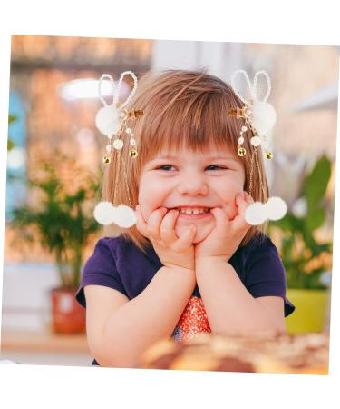 FRCOLOR 5 Pairs Bunny Hairpin Hair Clips for Babies Girls Barrettes for Hair Easter Hair Decoration Plush Ball Hair Barrettes Baby Decor Girls Hairpin Hair Pin Metal Rabbit Ponytail Child - Buy Online on GoSupps.com